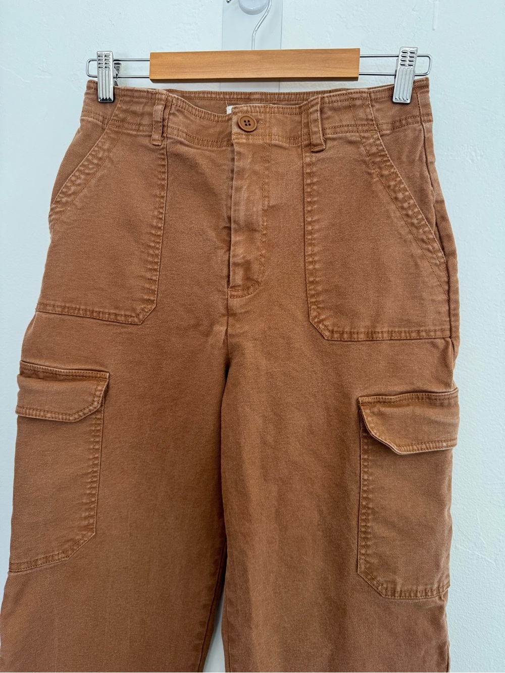 Z Supply Noah Cargo Pant Stretch Cotton Twill Lyocell Chestnut Brown - Picture 5 of 14